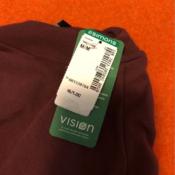 Burgundy eco-friendly minimalist loose sweatshirt NWT - Picture 9 of 10